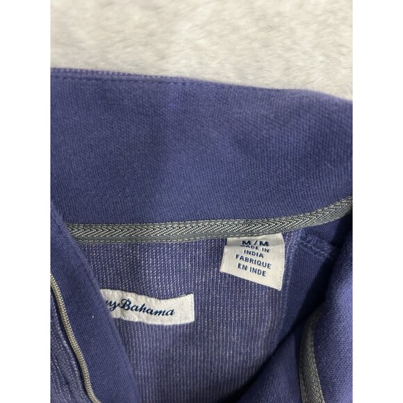 Tommy Bahama Sweater Mens Medium Purple Playa Tini Quarter Zip Mock Neck - Picture 12 of 15